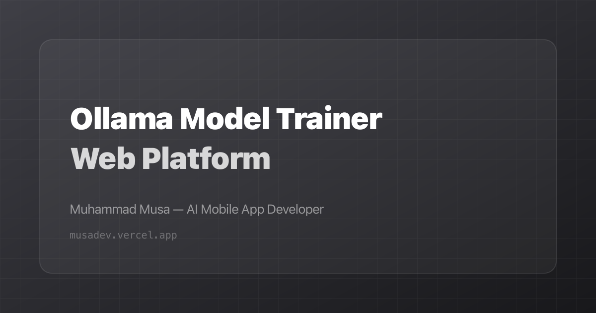 Built a Web App to Train & Fine-Tune Ollama Models